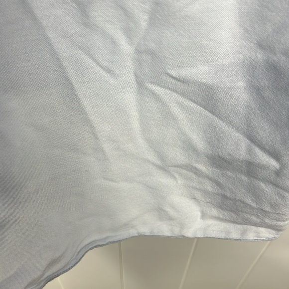 Zara Trafaluc Collection Mini Dress S Baby Blue Button Down back Embroidery EUC - Picture 7 of 13